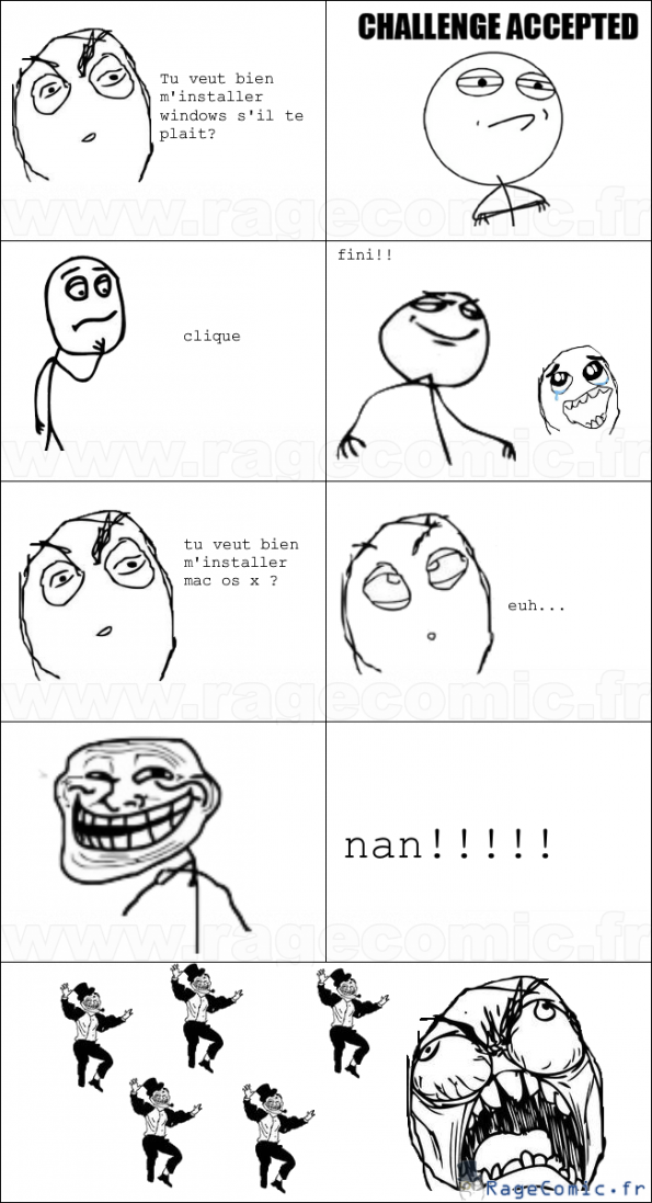 Mac And Pc Trollface Rage Comics Francais Troll Face 